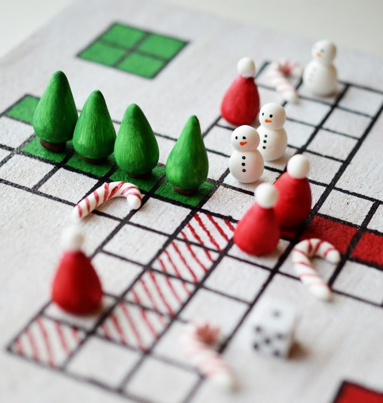 Colorful DIY Christmas Board Game