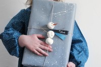 snowman gift topper
