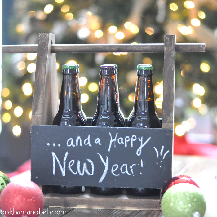 DIY Chalkboard Beer Caddy To Leave Messages