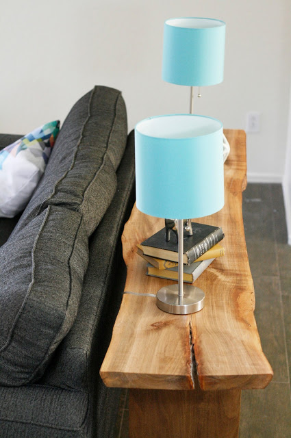 Picture Of diy floating top console table with slabs  1