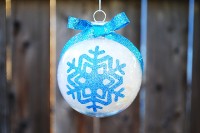 glitter snowflake ornament