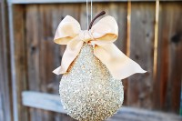 glitter pear ornament