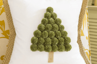 pompom tree pillow
