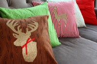 Christmas deer pillow