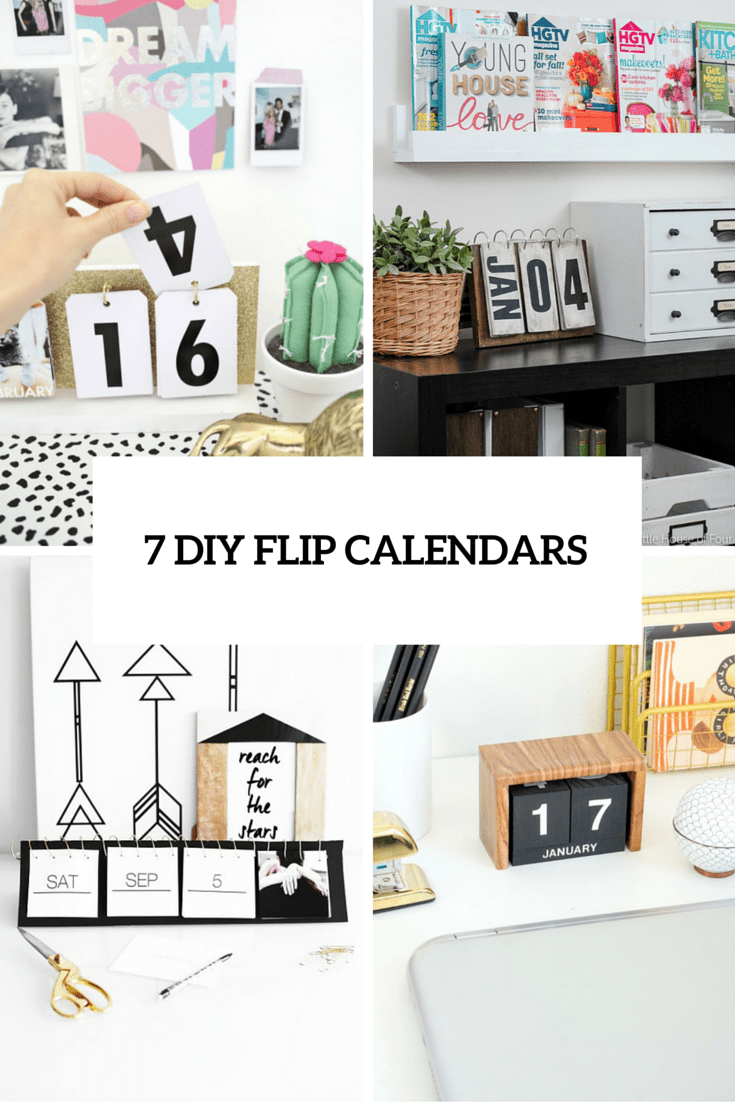 7 diy flip calendars cover