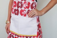 apple stamped apron
