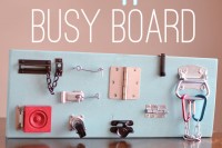 Toddler blue busy board