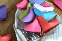 origami heart bouquet