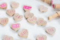 wooden heart magnets