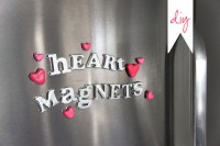 clay heart magnets