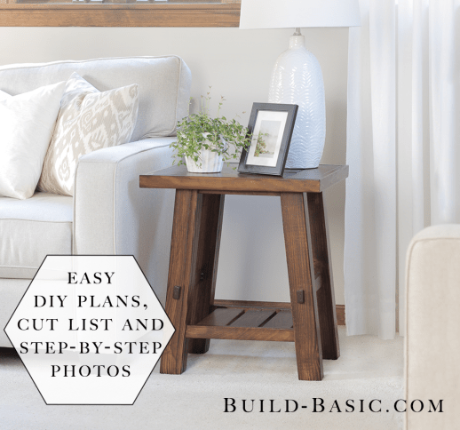 Picture Of diy rustic vintage inspired side table  1