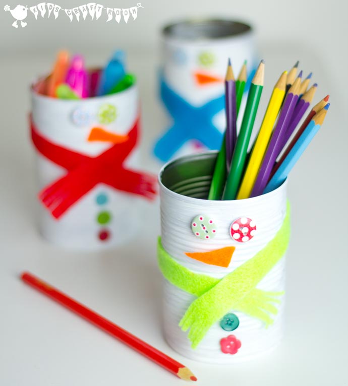 Picture Of diy tin can snowman for your little ones  4