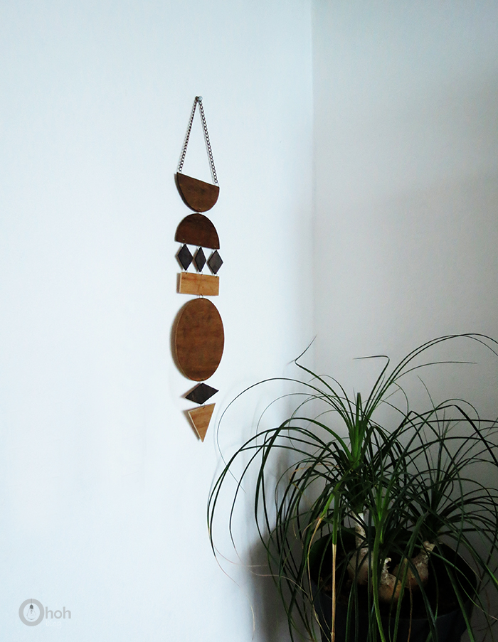 DIY Wall Art Jewelry From Stained Plywood
