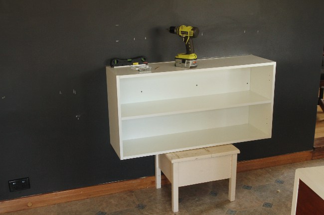 Picture Of diyfloating buffet using ikea cabinets  3