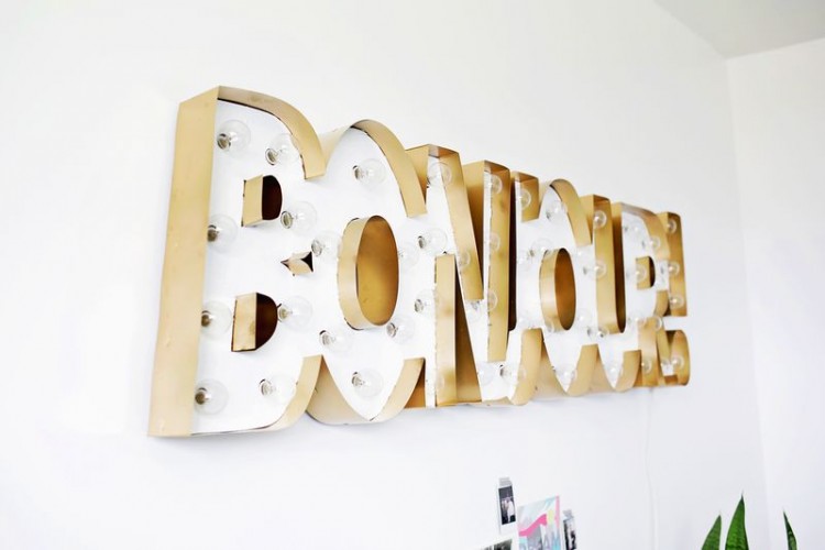Glam DIY Gold Metal Edge Marquee