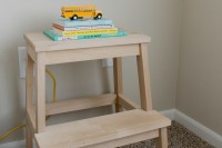 DIY stool to nightstand