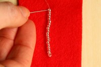 Valentines DIY bead embroidered arrow