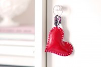 DIY heart key ring