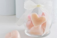 DIY heart-shaped lotion bars