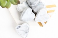 DIY marble heart soaps