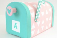 DIY pastel Valentine mailbox