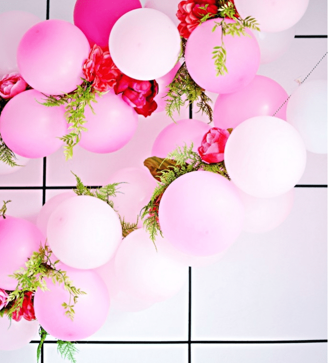 DIY Balloon Flower Garland For Parties
