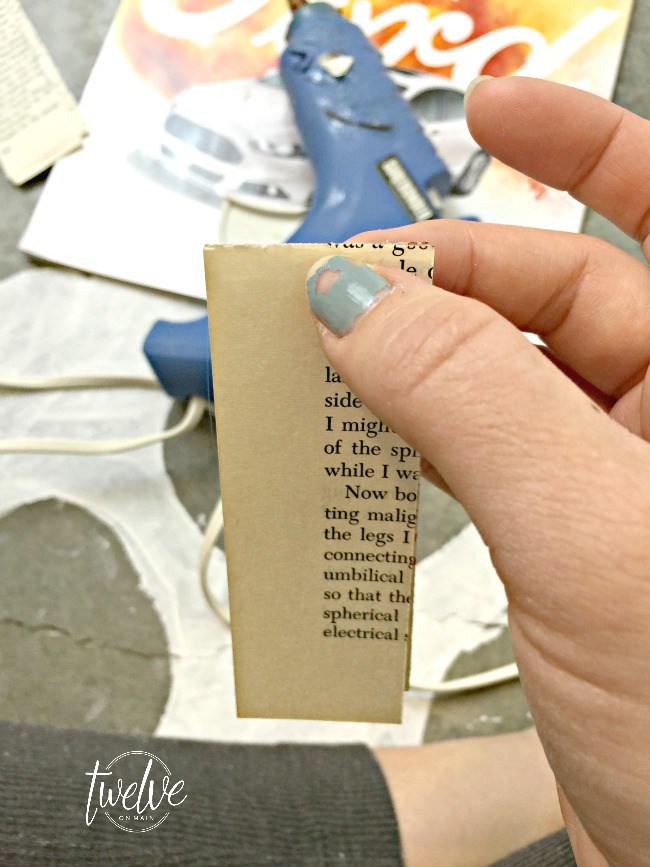 DIY Heart Garland From Old Book Pages