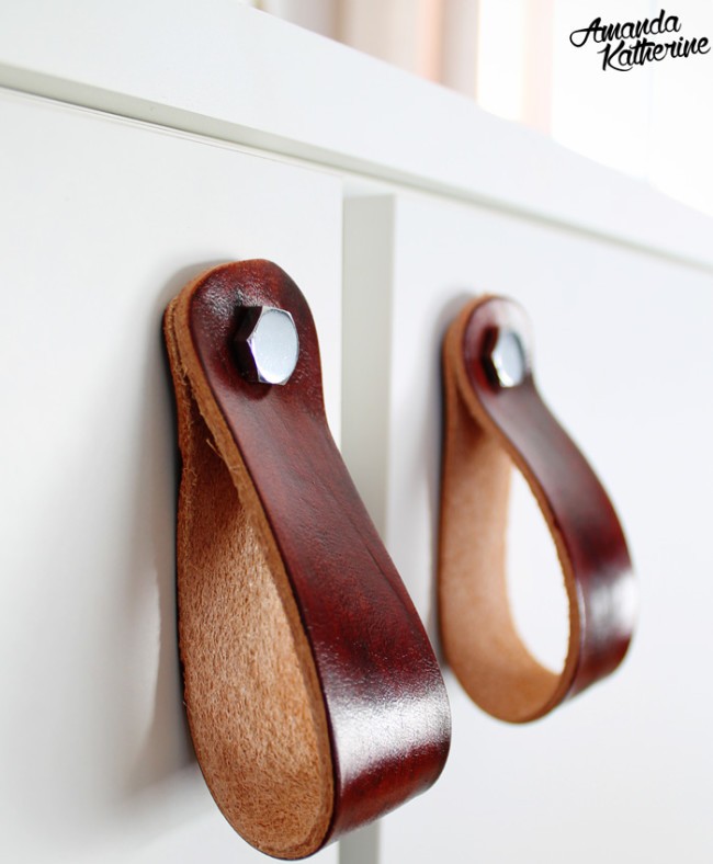 Picture Of diy leather pulls to accentuate your furniture  1