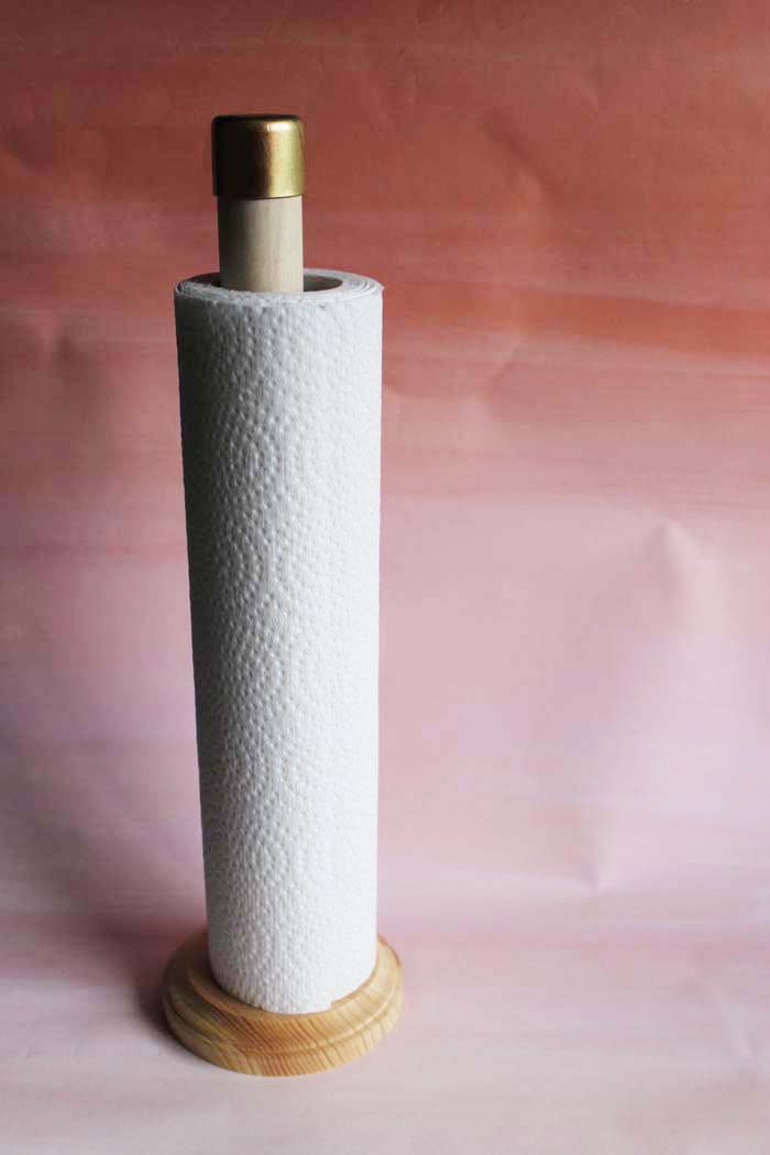 Picture Of diy wooden dowel paper towel holder  6