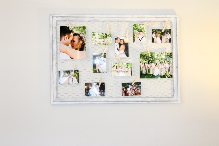 Picture Of easy diy chicken wire photo display  1