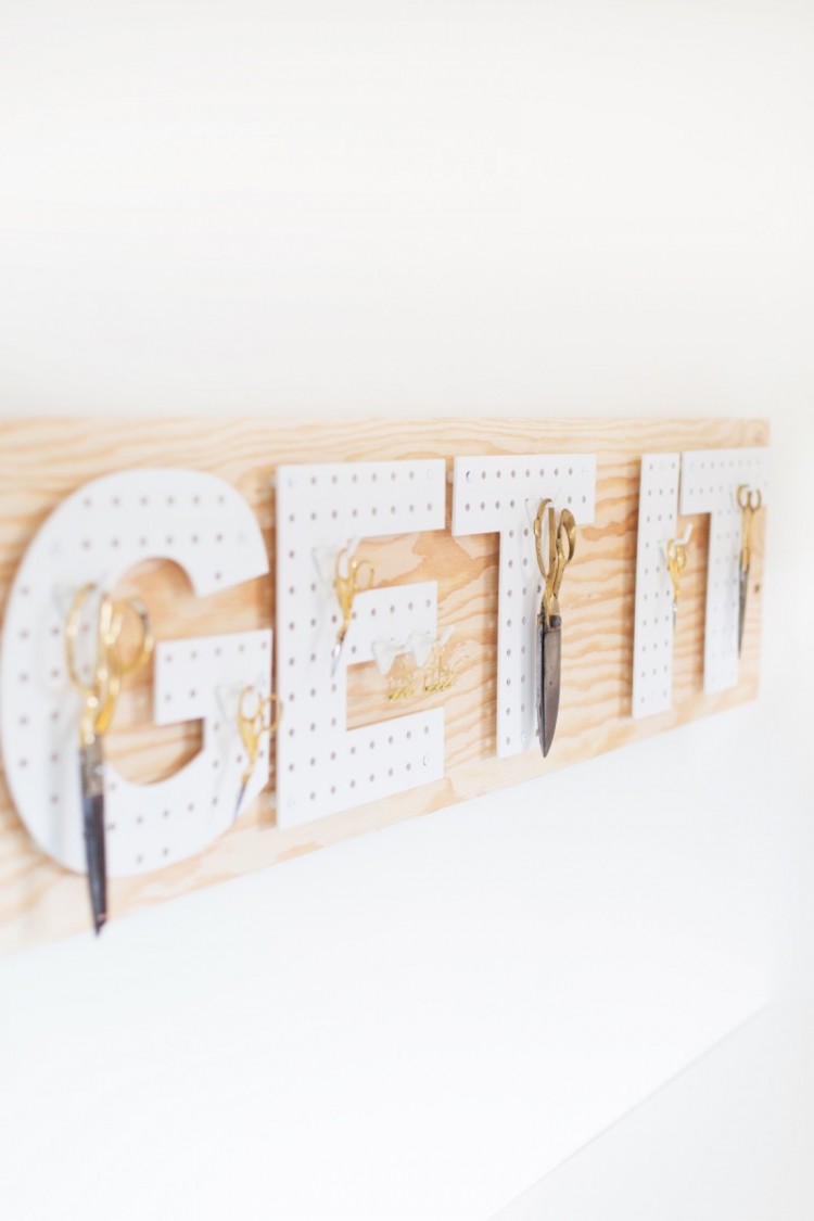 Functional And Creative DIY Pegboard Words