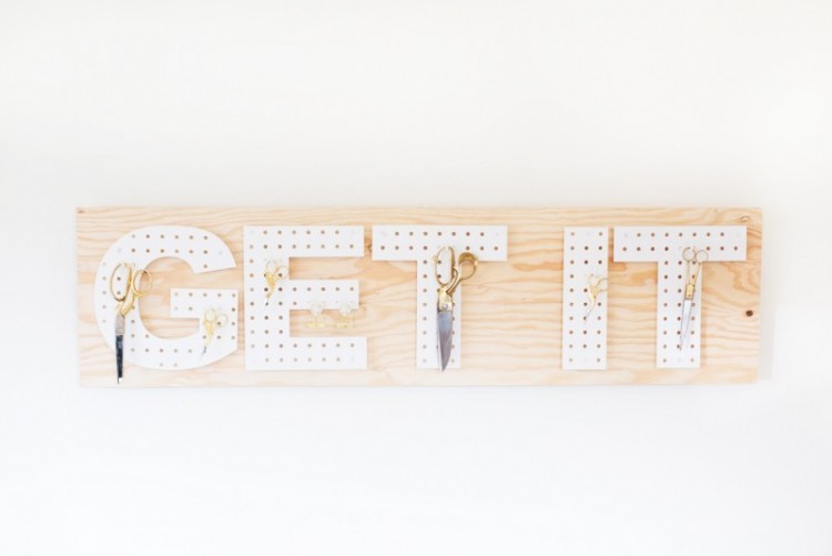 Functional And Creative DIY Pegboard Words