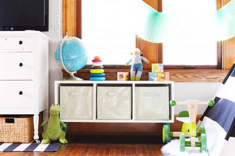 Simple And Modern DIY Toy Storage Bench