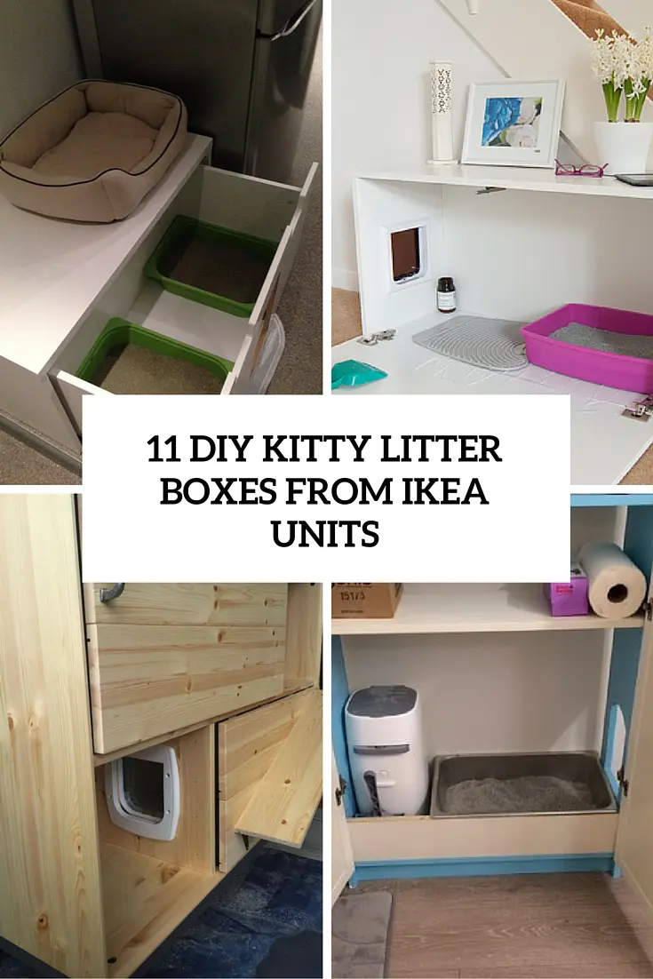 11 diy kitty litter boxes from ikea units cover