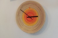 DIY IKEA bamboo dish clock