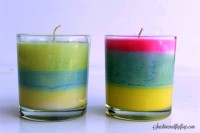 DIY colorful spring candles