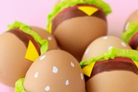 DIY burger Easter eggs