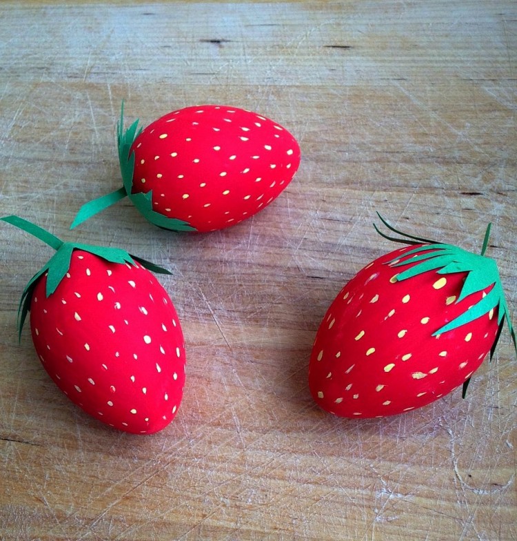 DIY strawberry eggs (via paperandfox)
