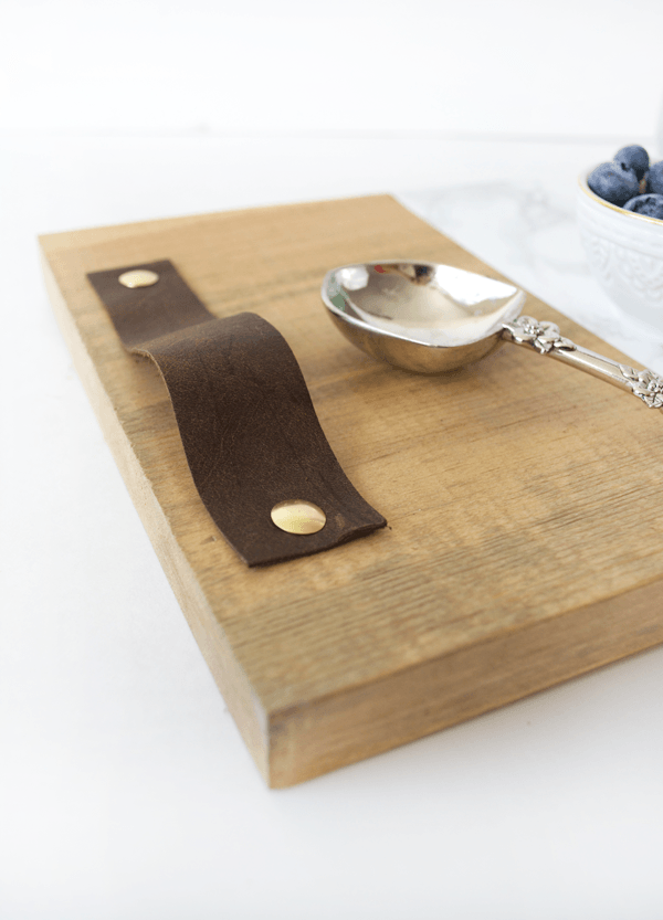 DIY Faux Marble And Wood Serving Tray