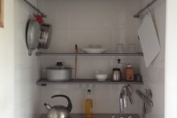 DIY stainless steel shelves