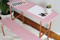 DIY copper pipe desk