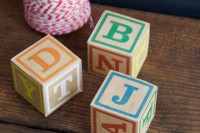 DIY alphabet block boxes