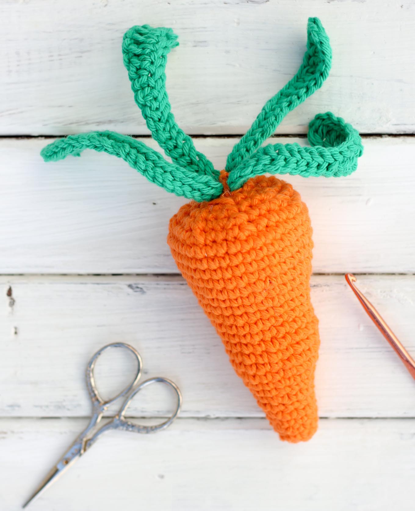 DIY crochet carrot toy