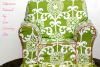 DIY colorful armchair slipcover