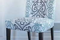 DIY dining chair slipcover from a tablecloth