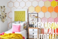 DIY hexagon wall mural