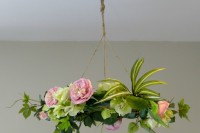 DIY floral chandelier