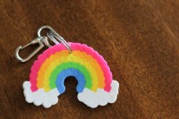 DIY rainbow keychain