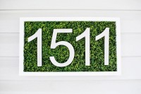DIY grass house numbers