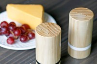 DIY wooden salt and pepper shakers